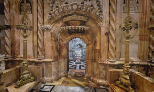 Ornate details of the tomb. (National Geographic)